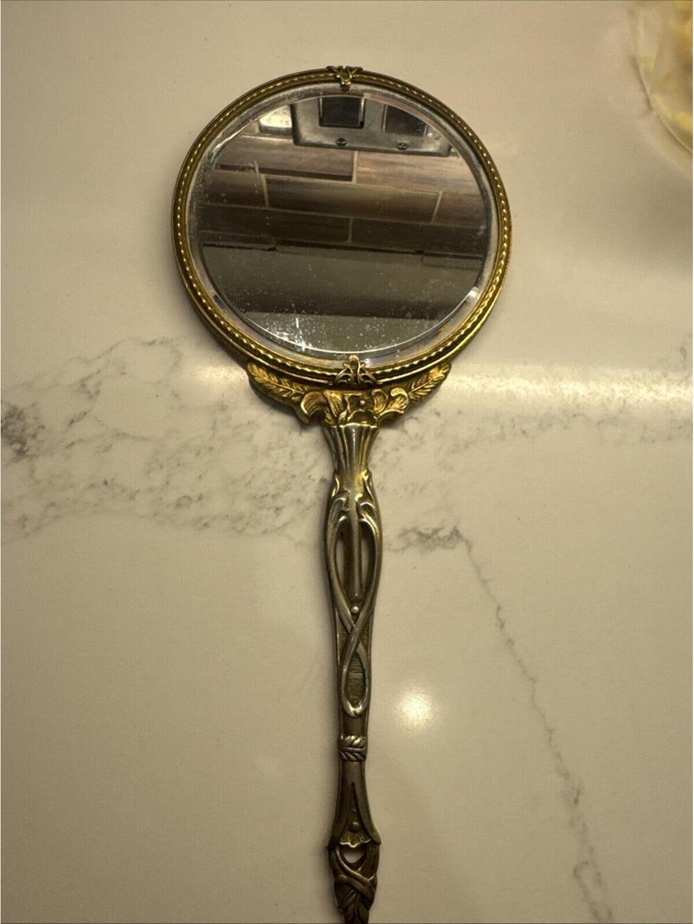 VINTAGE VANITY DRESSER HAND Mirror